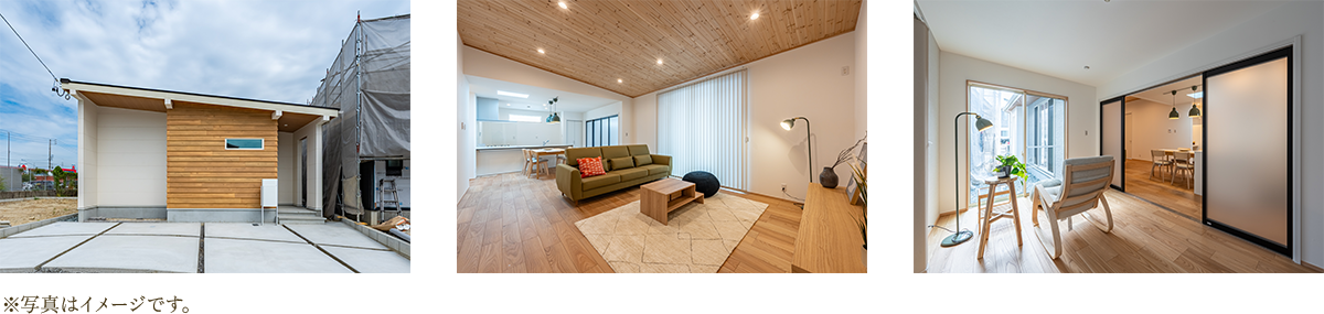 No.1区画の外観や内観のイメージ写真